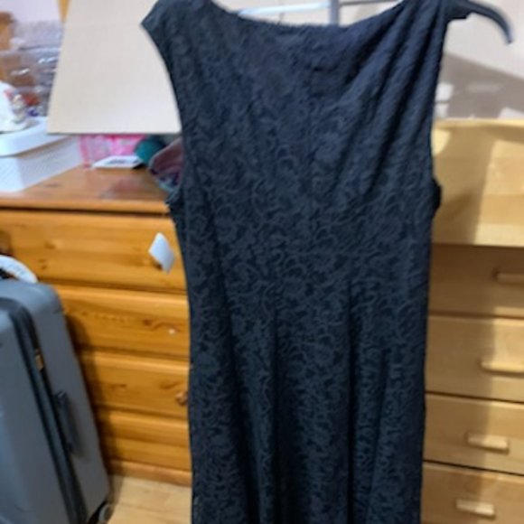 Connected Apparel Black Lacey Tank Dress - Picture 3 of 9